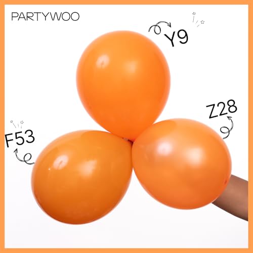 Image of PartyWoo Pearl Orange Balloons 50pcs Fall Latex Helium Balloons 12 Inch | Graduation Thanksgiving Halloween Little Cutie Baby Shower Birthday Wedding Themed Party Decorations Orange-Z28