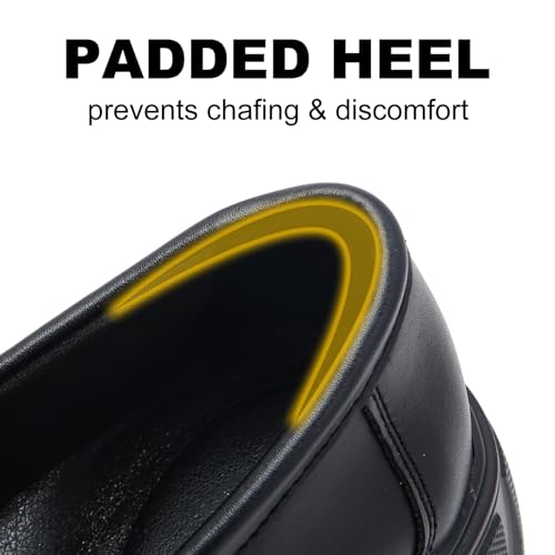 Image of Maichal Platform Loafers for Women Slip On Chunky Heel Lug Sole Shoes Business Work Dressy Loafers with Chain