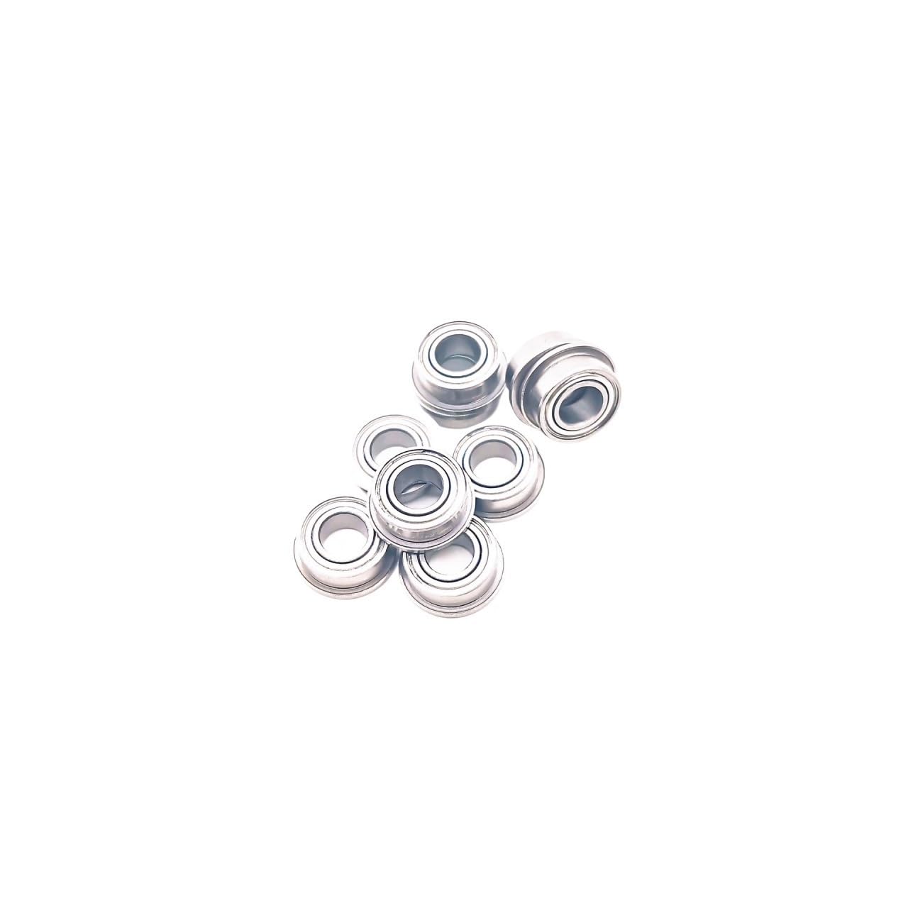 DINGGUANGHE 10pcs SMF105ZZ Miniature Flanged Ball Bearings 5x10x4mm 420 Stainless Steel Flange Bearing