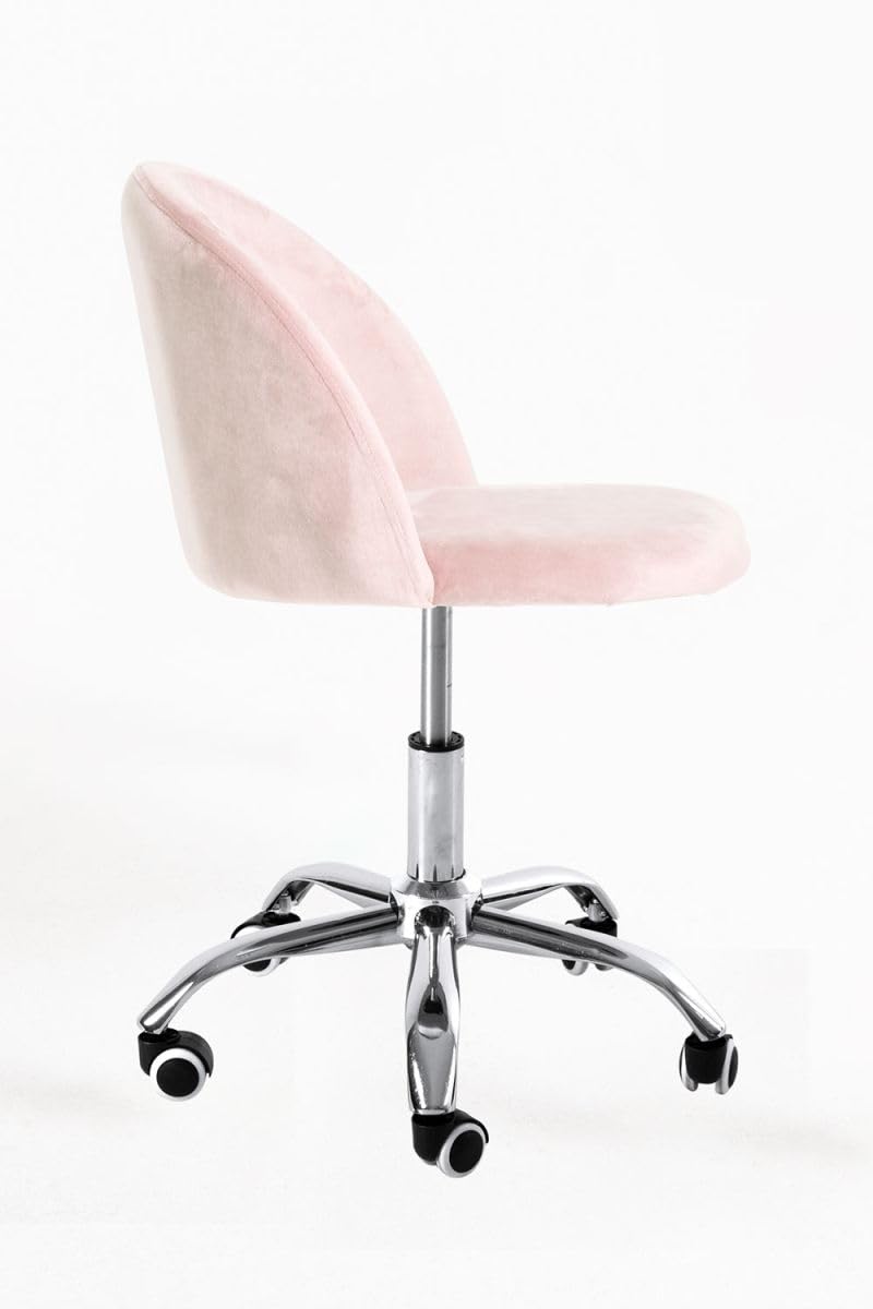 Regalos Miguel - Vint Velvet Office Armless Desk Chair - Innovative Design - Ideal for Study and Offices