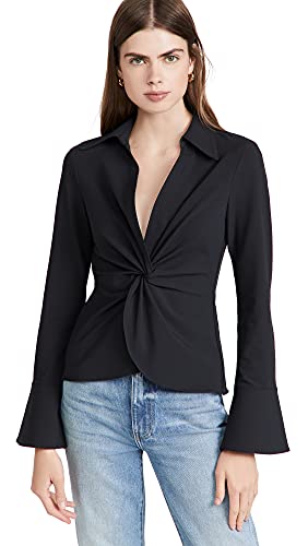 Cinq à Sept Womens McKenna Top Blouse, Black, XX-Small US