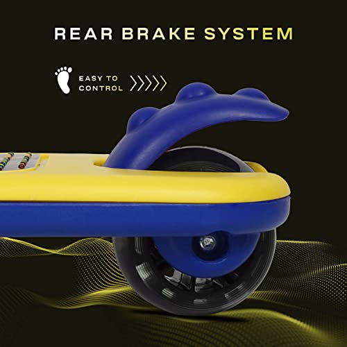 Image of R for Rabbit Road Runner Mario Scooter for Kids of 3+ Years Age, Kids Scooter, Scooter for Kid, 4 Level Height Adjustment, PU LED Wheels & Weight Capacity Upto 75 kg Kick Scooter (Yellow Blue)