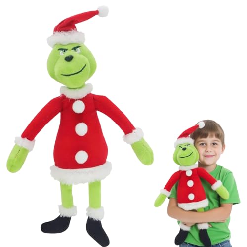 SKIKHN Plüschtier Grinch Weihnachten, 32cm Weihnachtsmuffel...
