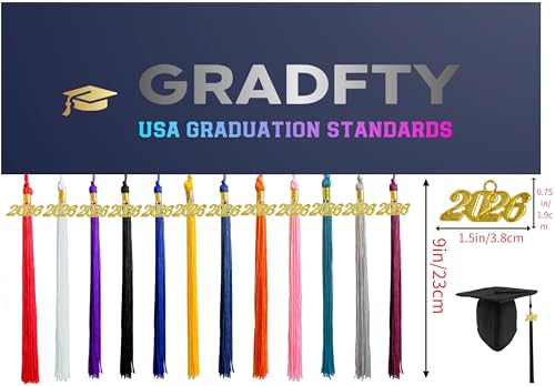 Image of 2026 Tassel Graduation,Red Tassel 2026 for Grad Cap and Graduation Ceremony Accessory Decoration