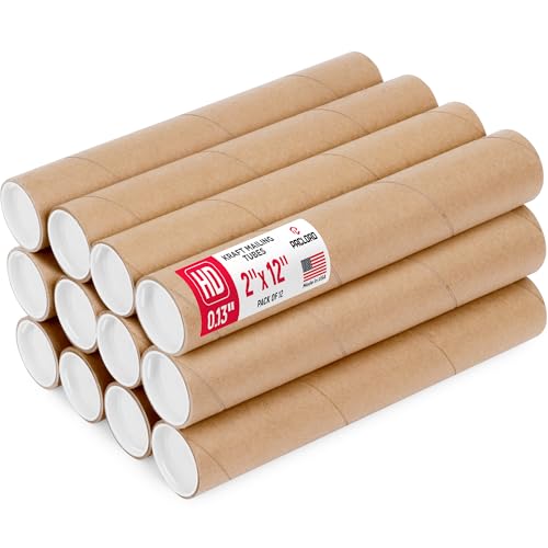 Tube d'expédition robuste en carton renforcé de 5,1 x 30,5 cm pour envoi postal de posters