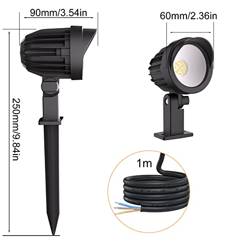 MEIKEE 2PCS Faretto da Giardino 7W 500LM