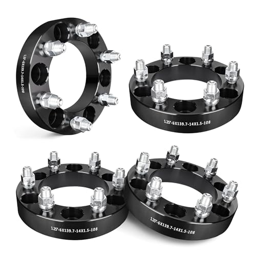 Image of EVIL ENERGY 6x5.5 Wheel Spacers 1.25 inch, 108 mm Not Hubcentric M14x1.5 Studs