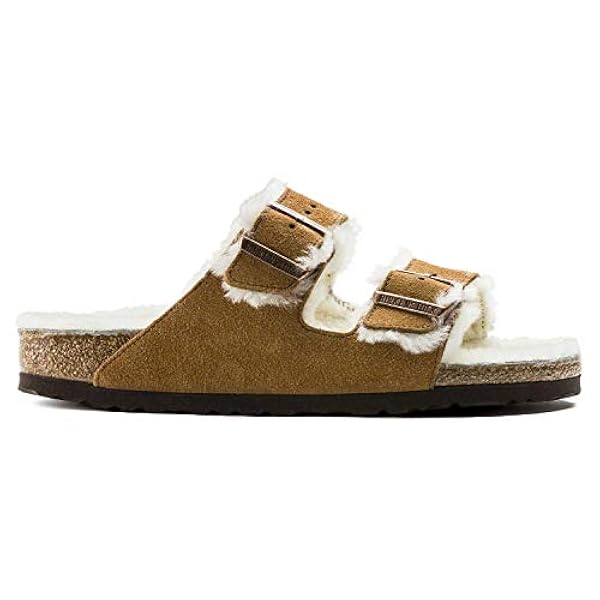 Birkenstock Arizona Shearling slippers voor dames, zwart