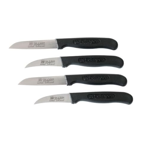 4-tlg. Schälmesser-Set Küchenmesser gerade/gebogen Gemüsemesser Obstmesser RÖR Cover