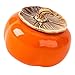 BRIGHTFUFU 1pc Persimmon Seasoning Jar Decorative Tea Jar Food Storage Jar Traditional Tea Tin Coffee Storage Jar Pantry Storage Sugar Jars Glass Jar Ceramics Loose Tea Can Old Fashioned