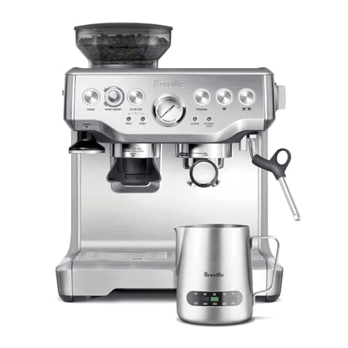 25% off - Breville the Barista Express Espresso Machine with Milk Jug Thermal, Coffee Machine with Grinder & Milk Frother, Cappuccino & Latte Machine for Home, BES875BSS, Brushed Stainless Steel