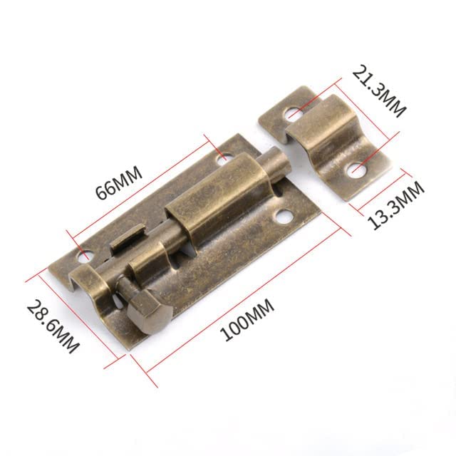 TOP-VIGOR 2Pcs 3 Inch Slide Door Latch Lock Bolts, Stainless Steel Sliding Door Security Barrel Bolt Latch - Image 2