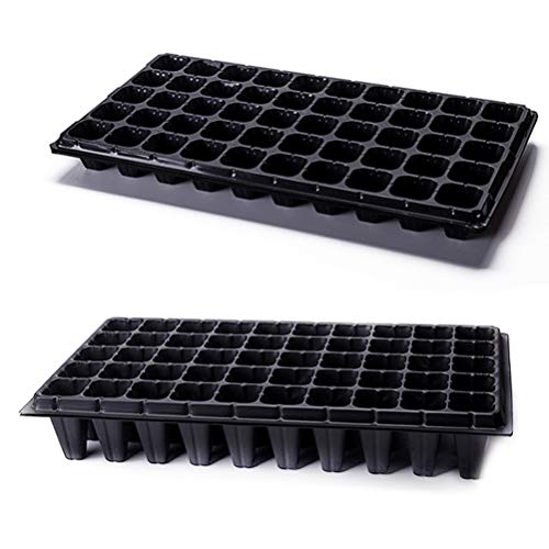 Cabilock Bandeja de Inicio de Semillas de 4 Piezas Bandeja de Plantación de 50 Células Bandeja de Cultivo Bandeja de Germinación de Jardinería de Plástico para Plantar Plántulas