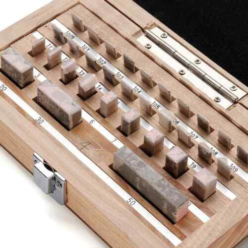 32pc Steel Metric Gage Block Lathe Gauge Grade 0 Slip Inspec Blocks 1.005-50mm