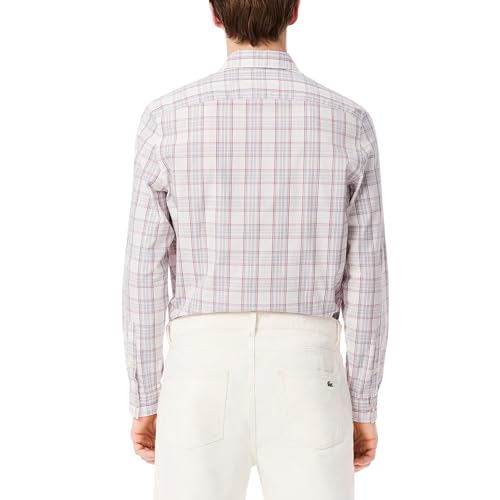 Lacoste Men's Check Print Stretch Shirt3