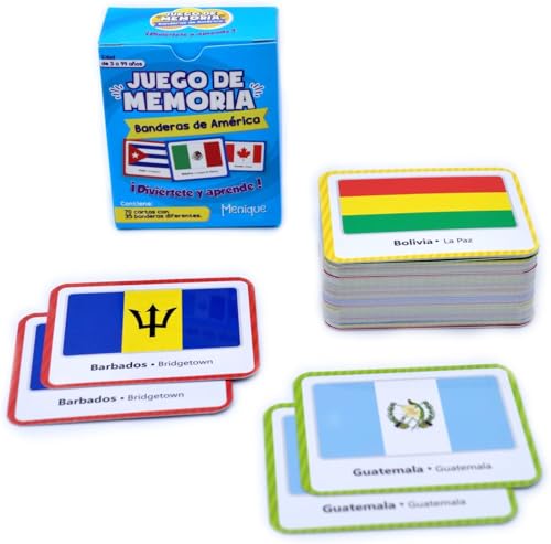 Menique Flags of the Americas Memory Matching Game miniatura 6