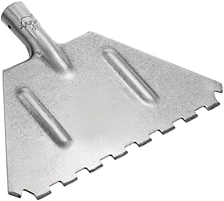 PATIKIL 11-Inch Snow Shovel, Notched Ice Shovel Digging Garden Shovel Manganese Steel Gardening Digging Spade for Snow Removal