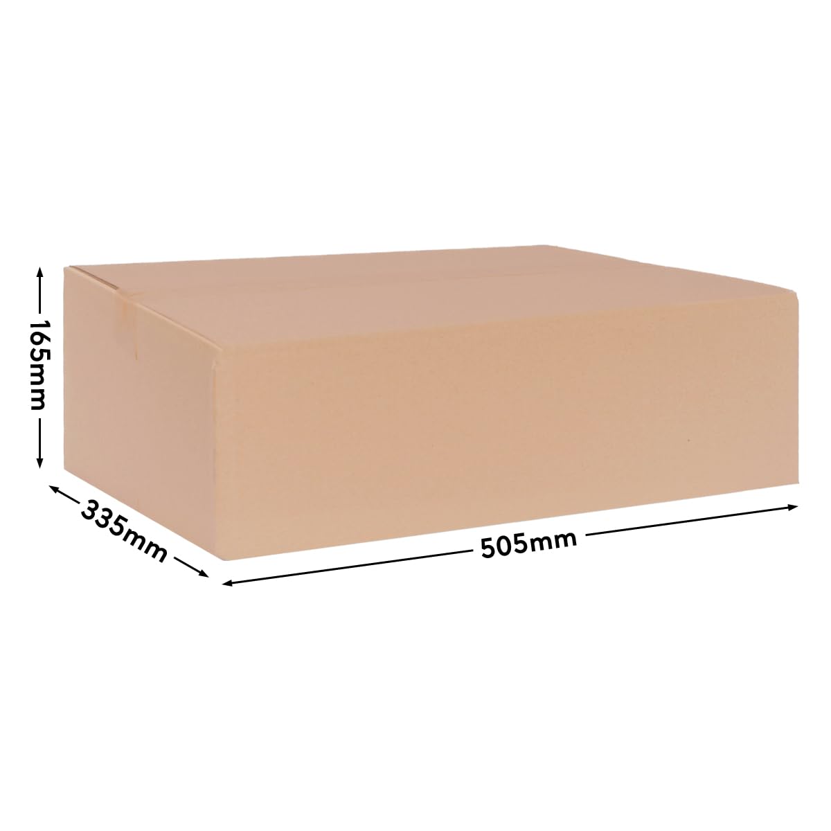 verpacking Faltkartons 500 x 330 x 175 mm Braun (Außenmaß 505 x 335 x 185 mm) KK 99 1-wellig Versandkarton für mittelgroße Waren DHL Paket DPD GLS Kartons (75 Stück)