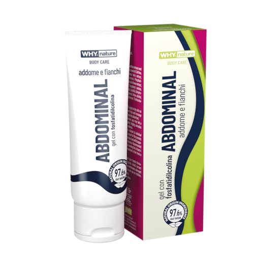 WHY NATURE Abdominal Addome & Fianchi - Crema Rassodante Corpo Forte - Gel Addome e Fianchi con Fosfatidilcolina - Crema Corpo Rassodante Tonificante - 200 ml