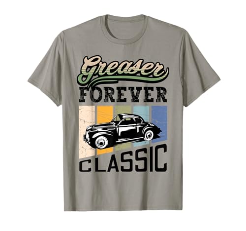 Greaser Forever Classic Sock Hop 1950s Rockability Vintage T-Shirt