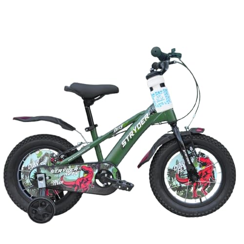 Image of Stryder 14T Rexy Kids Cycle | Age 3-5 Years | Height 36-40″ | Olive Green /Black