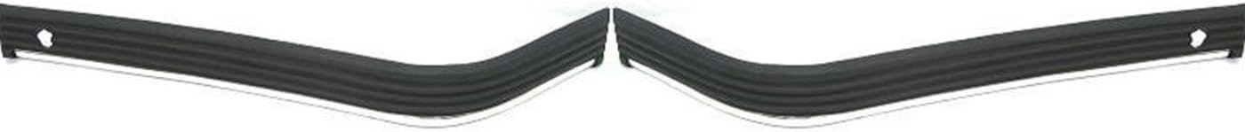 Replacement Front Bumper Impact Strip Pair fits Chevrolet C1500 C2500 C3500 K1500 K2500 K3500 Tahoe C3500HD (5.0L / 5.7L V8 GAS) Front Driver and Passenger 2-Piece Black w/Chrome Strip