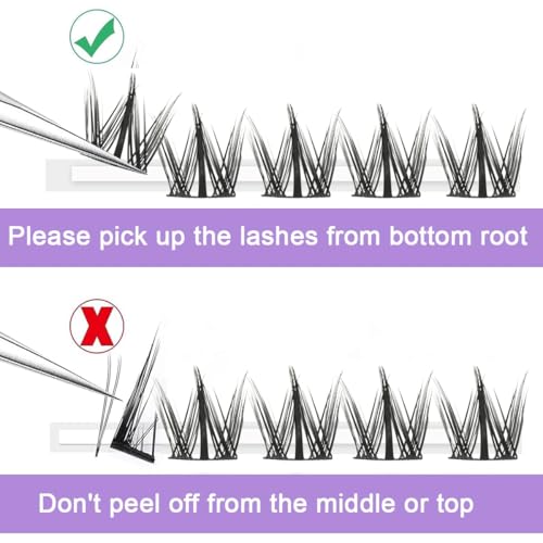 Image of MAYCREATE 100PCS Wispy Lash Clusters Natural Eyelash Clusters C Curly Fairy Cluster Lashes with Spikes Eyelashes DIY Lash Extension Natural Look Wispy Manga Lashes at Home