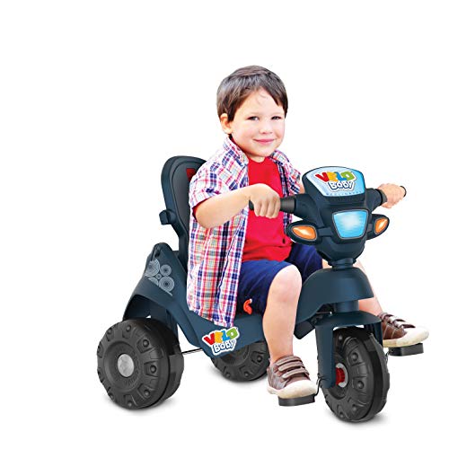 Triciclo Velobaby Reclinavel C/ Capota Passeio & Pedal (Azul), Bandeirante, Azul