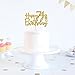 Gold Glitter Happy 74th Birthday Cake Topper - 74 Sign Cake Topper - Cheers to 74 Years Party Supplies - 74th Birthday Party Decorations