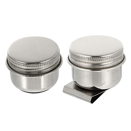 HAPINARY 2pièces Gobelet à Huile Acier Inoxydable Nettoyeur De Pinceaux Pot De Lavage De Pinceaux Récipient pour Mélange De Couleurs Lot