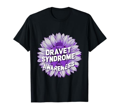 Dravet Syndrome Awareness Nastro Viola Girasole Maglietta