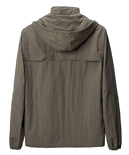 Mens Quick Dry Windbreaker, Breathable Lightweight Hooded Jackets, Sun-proof Windproof Outdoor Overcoat4