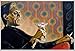 Melancholy Monster by Mike Bell Drinking Frankenstein Art Print 18 in x 12 in