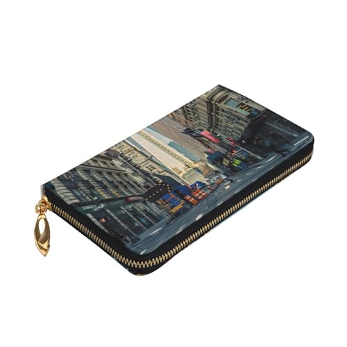 Portefeuille long en cuir imprimé New York chic et durable - 3