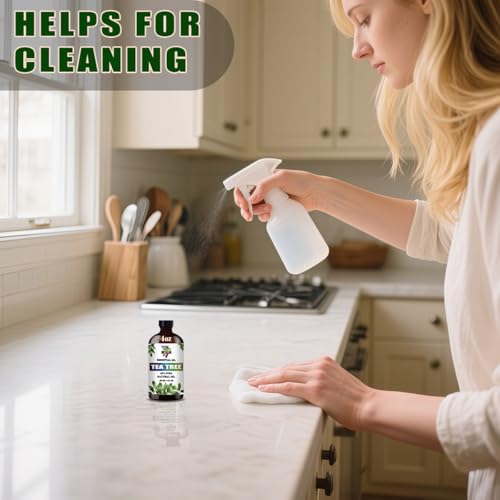 Image of Tea Tree Essential Oil for Diffuser Massage Home, Tea Tree Oil 4 oz