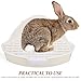 POPETPOP Triangle Rabbit Litter Box Plastic Cage Box Potty Trainer Corner Litter Bedding Box Pet for Small Animals Bunny Guinea Pigs White