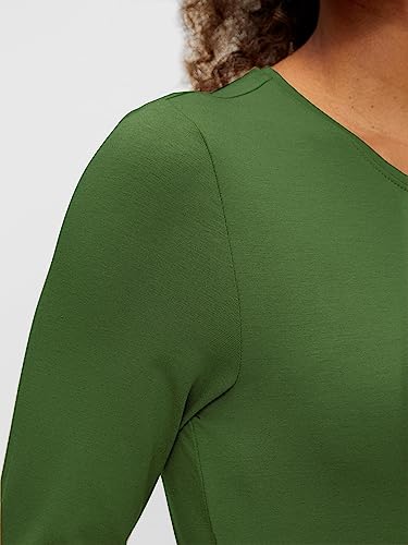 PIECES Damen PCSIRENE LS Tee 3-Pack NOOS CP, Burnt Orange/3-PACK ORANGE-KAL, L – Ansicht 4