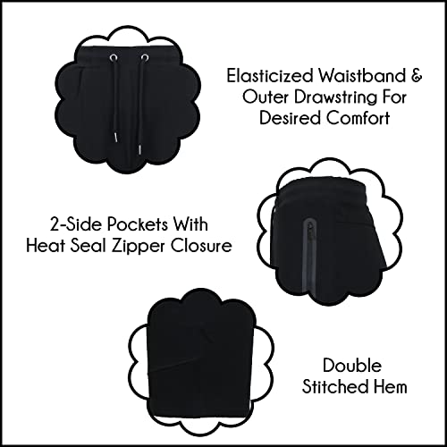 Galaxy by Harvic Men's 3-Pack Performance Jogger Shorts, Tech Fleece Active Cotton Blend Shorts with Pockets4