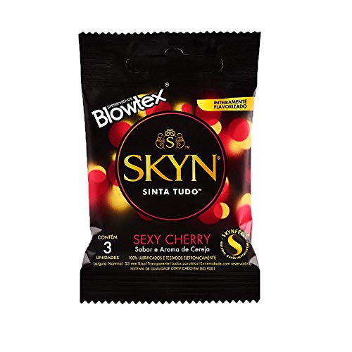 Kit C/ 12 Pacts Preservativo Skyn Sexy Cherry c/ 3 Un Cada