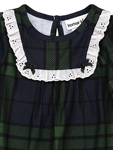 Komar Kids Girls Toddler Traditional Holiday Christmas Plaid Nightgown Pajamas3