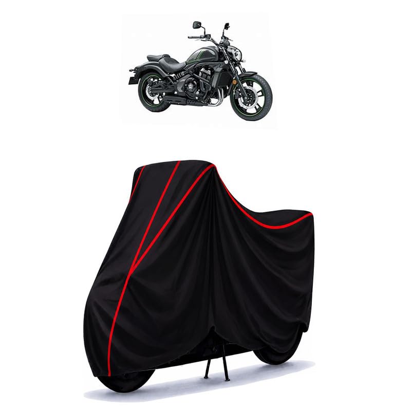 Image of Vulcan S Standard Water Resistant Bike Cover for All Motorcycles & Rain | Heavy Duty Taffeta Fabric | UV Protection, Dustproof, Scratchproof | All Weather Two Wheeler Body Cover with Elastic Bottom