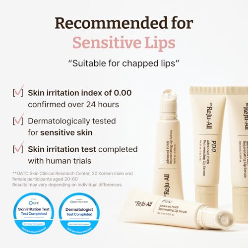 Image of Dr.Reju-All Advanced PDRN Rejuvenating Lip Serum | Hydrating Lip Balm with Lipozip PDRN for Glowy, Dewy Lips | Gentle Exfoliating & Smoothing Lip Moisturizer (10ml)