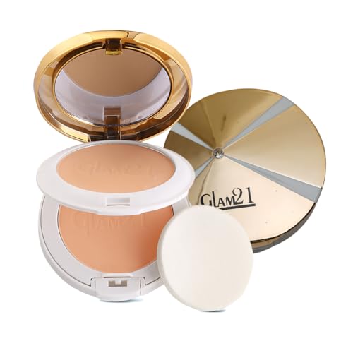 Image of Glam21 Natural Essence Oil-Control 2-in-1 Compact Powder| Long Lasting for Makeup Matte Finish with Vitamin-E| All Skin Type (Maple - 04)