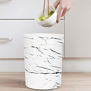Socobeta Prullenbak Houder Asbak Prullenbak Container Dekselloze Vuilnisbak Keuken Nieuw voor Badkamer (wit, S)