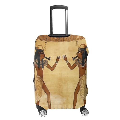 Ancient Egyptian Elastic Luggage Cover Suitcase Protector for 19-32 Inch Suitcases | Universal Stretchable Travel Bag Cover | Anti-Scratch, Washable with Zipper Closure M4