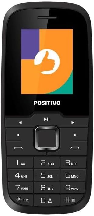 Celular Positivo P26 4G Tela 1,8", Câmera traseira, 48MB RAM 128MB, Bluetooth, Modem Tethering - Preto