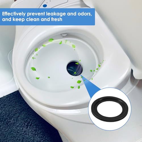 Image of RV Toilet Seal, Flush Ball Seal Gasket 385311652 Replacement Part Compatible with Dometic 300 /310 /320 Models, Rubber RV Toilet Gasket Replacement Kit Solves Camper Leakage Problems (2 Pack)