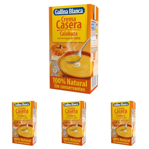 Gallina Blanca Crema Casera de Calabaza con Toque de Nata 100% Natural | Elaborada con Karlos Arguiñano. Ingredientes de Origen Natural: Calabaza, Zanahoria, Cebolla y Nata. Sin Conservantes - 500ml