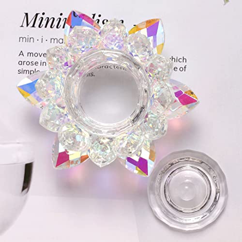 Tazón de vidrio Lotus para uñas con tapa grande miniatura 3