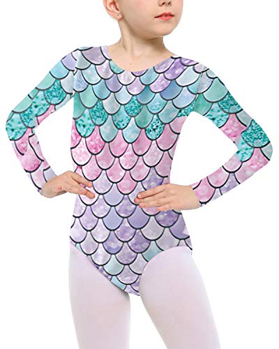 Gymnastics Leotards for Girls Long Sleeve Toddler Kids Gymnastics Shiny Apparel Dance Ballet